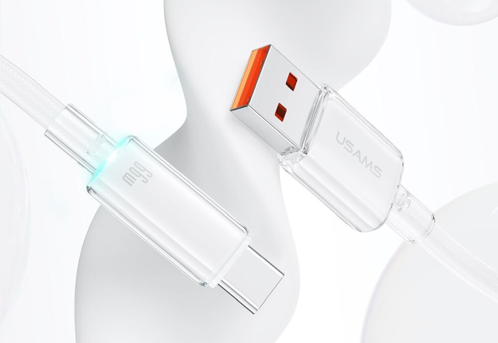 Kabel USB-A - USB-C USAMS Cloud Series US-SJ658 66W 1.2 m przesyl danych, ladowanie, zlacze kabel