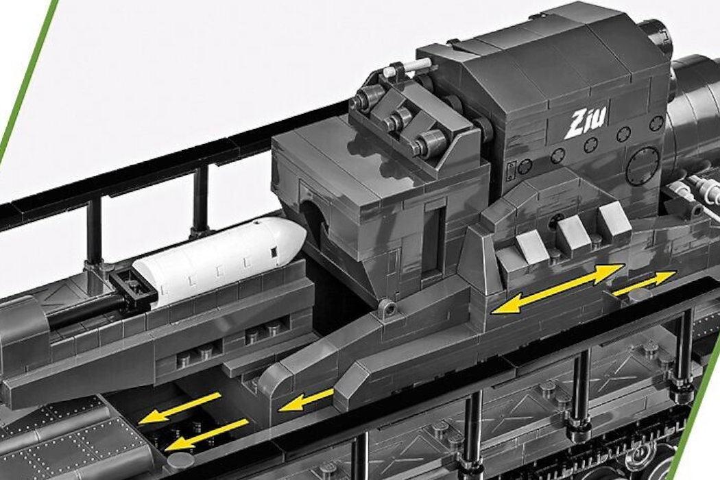 Klocki plastikowe COBI Historical Collection World War II 60 cm Karl Gerät 040 ZIU COBI-2560 gra zabawa realizm historia technologia