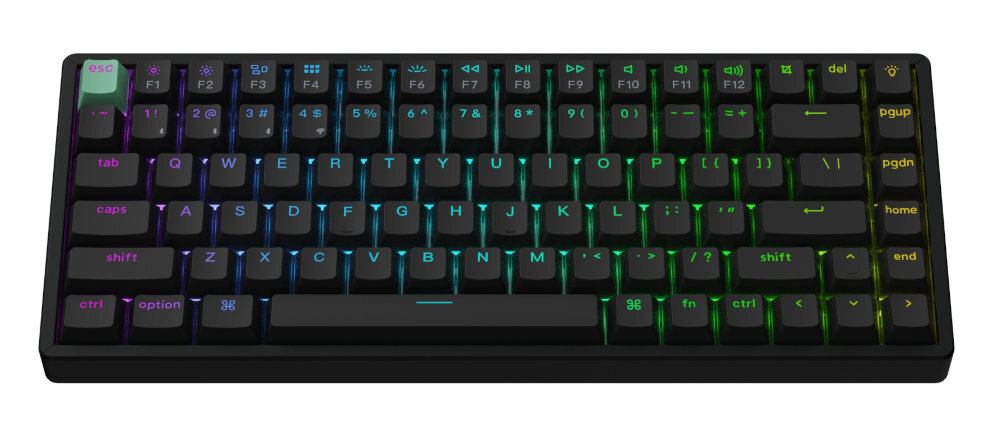 Keychron K2 HE pianki akustyczne EVA, EPDM i silikon Stabilizatory solidna obudowa