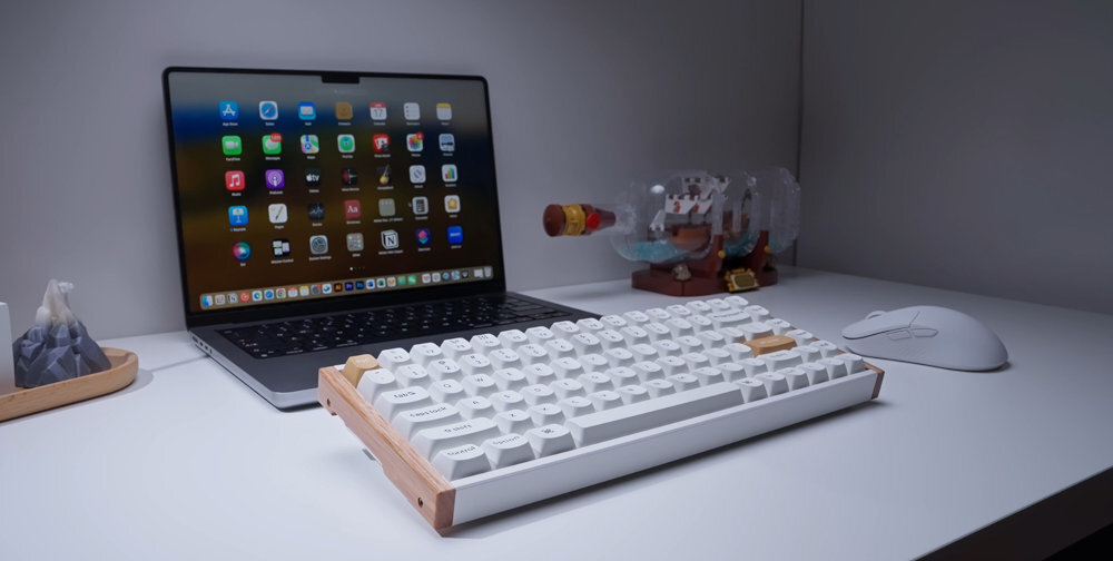 Keychron K2 HE trzy tryby komunikacji 2,4 GHz odbiornik USB-A Bluetooth urządzeniami mobilnymi