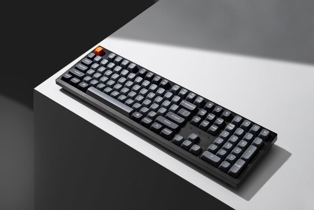KEYCHRON K10 Max bezprzewodowa klawiatura mechaniczna układ 100% trzy tryby łączności, obsługę QMK/VIA, hot-swap, akustyczne usprawnienia i RGB Keychron Super Red
