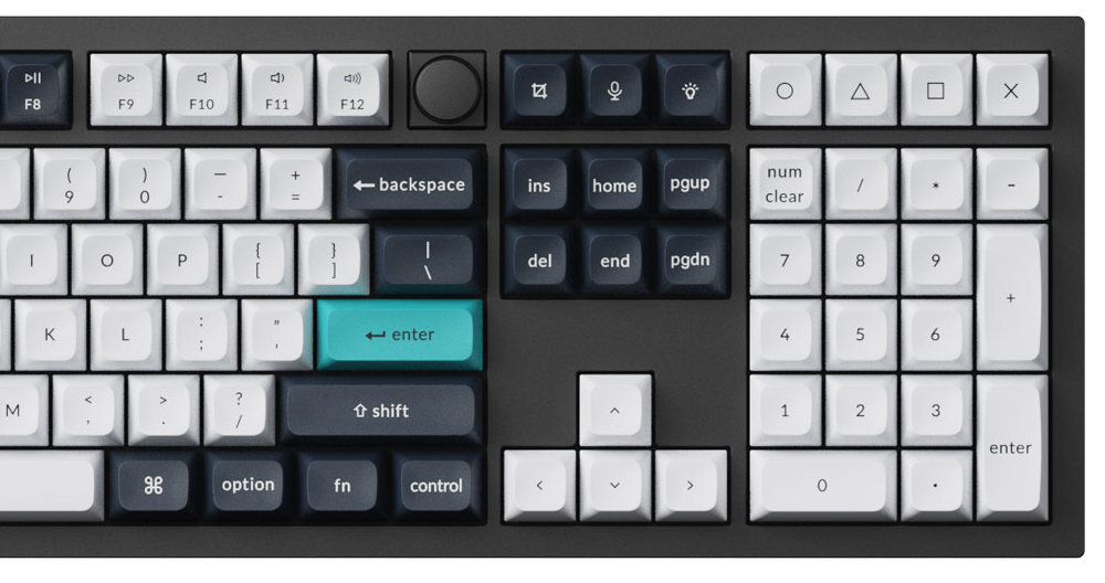 KEYCHRON Q6 MAX pełnowymiarowy układ z 108 klawiszami blok numeryczny (numpad) arkuszami kalkulacyjnymi, programowania czy gier