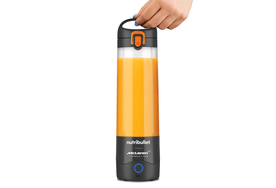 Blender personalny NUTRIBULLET NBP003GO-MC McLaren F1 Team Portable Bezprzewodowy Zawsze pod ręką Poręczna konstrukcja pokrywa uchwyt