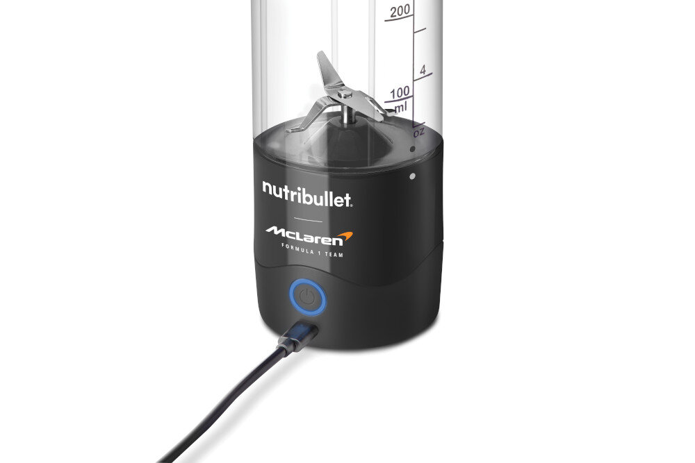 Blender personalny NUTRIBULLET NBP003GO-MC McLaren F1 Team Portable Bez kabla, bez stresu zasilany jest przez akumulator  ładowanie  port USB-C 15 cykli blendowania