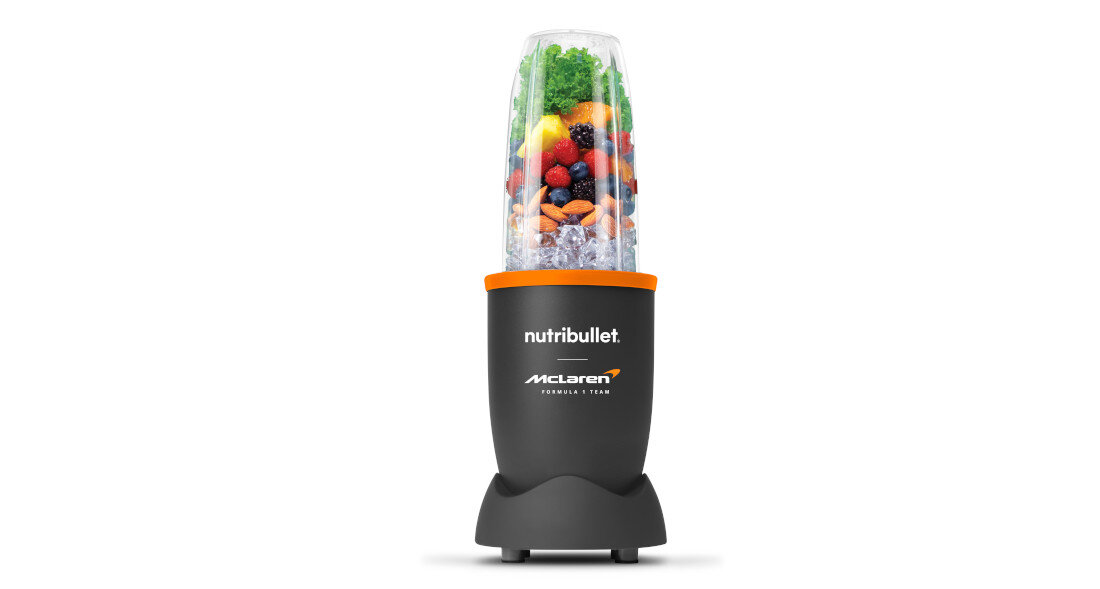 Blender personalny NUTRIBULLET NB907GO-MC McLaren F1 Team Pro 900 Składniki bez kompromisów SILNIK MOC nasiona, orzechy czy liście jarmużu duża zawartość składników odżywczych  porcja szybkie, wygodne i efektywne