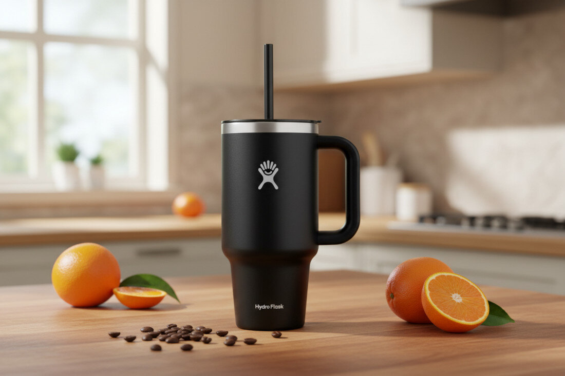 Kubek termiczny HYDRO FLASK All Around Travel Tumbler Jasnoróżowy 710 ml Stworzony do aktywnego dnia pojemność odpowiedni poziom nawodnienia 