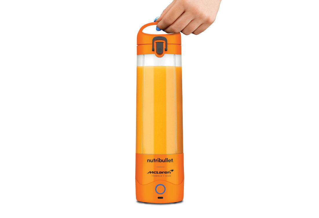 Blender personalny NUTRIBULLET NBP003PA-MC McLaren F1 Team Portable Bezprzewodowy Zawsze pod ręką Poręczna konstrukcja pokrywa uchwyt
