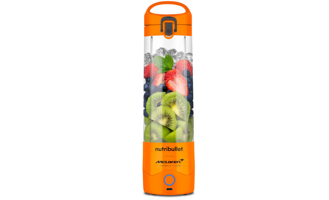 Blender personalny NUTRIBULLET NBP003PA-MC McLaren F1 Team Portable Gotowy na trudne składniki Wydajne, sześciopunktowe ostrze ze stali nierdzewnej Funkcja pulsacyjna kontrola konsystencja