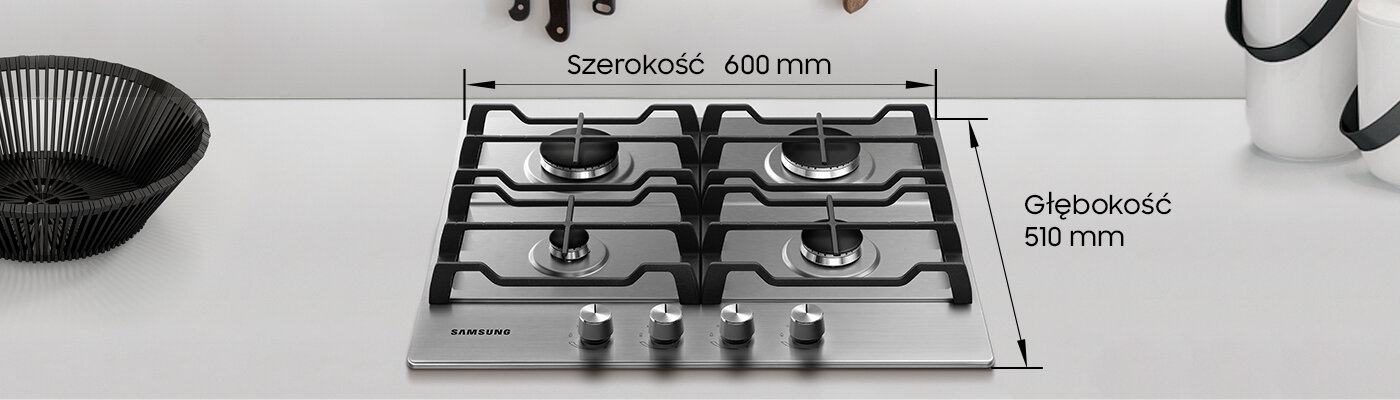 Dokładne wymiary płyty gazowej Dokładne wymiary płyty gazowej Samsung NA64H3010AS 600 mmx510mm