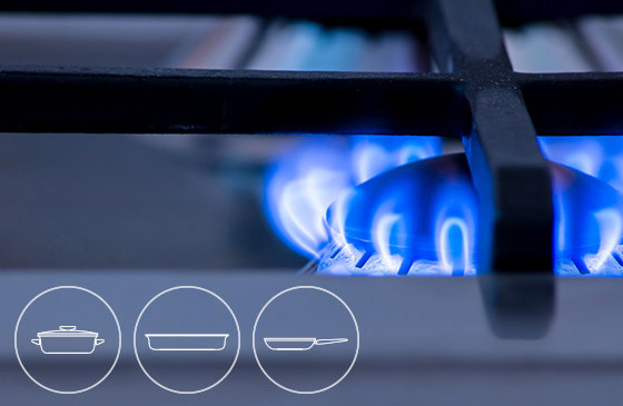 Gazowa płyta grzewcza - miejsce na małe i duże naczynia