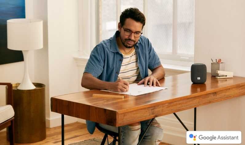 Głośnik mobilny JBL Link Music Czarny - Asystent Google 