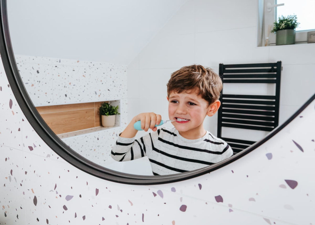 Szczoteczka soniczna CONCEPT Baby Kido Smile ZK3020 Niebieski Łagodność dla małych dziąseł Technologia soniczna usuwa zanieczyszczenia higiena