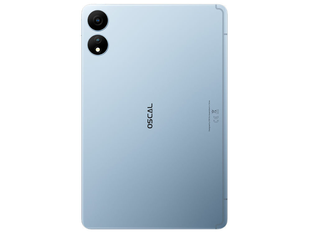 Tablet OSCAL Elite 1 12.1 cali 8/256 GB LTE Wi-Fi Niebieski prezentacja urządzenia tył na białym tle 8 rdzeni procesor MediaTek Helio G99 układ graficzny ARM G57 MC2