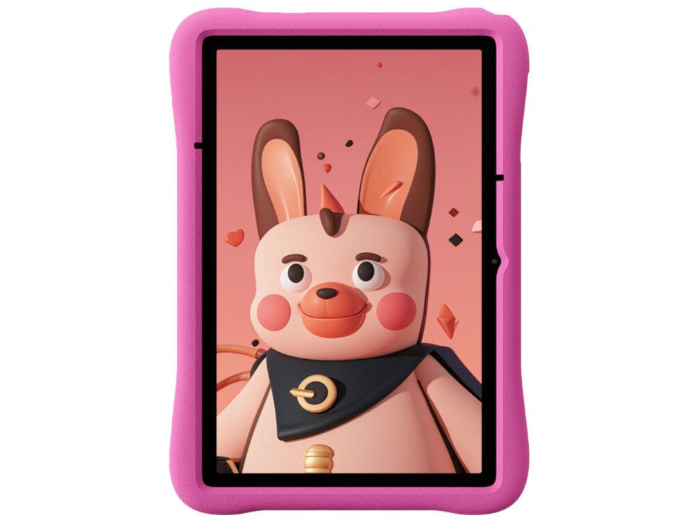 Tablet OSCAL Pad 60 Kids 10.1 cali 4/128 GB Wi-Fi Różowy prezentacja urządzenia od frontu na białym tle