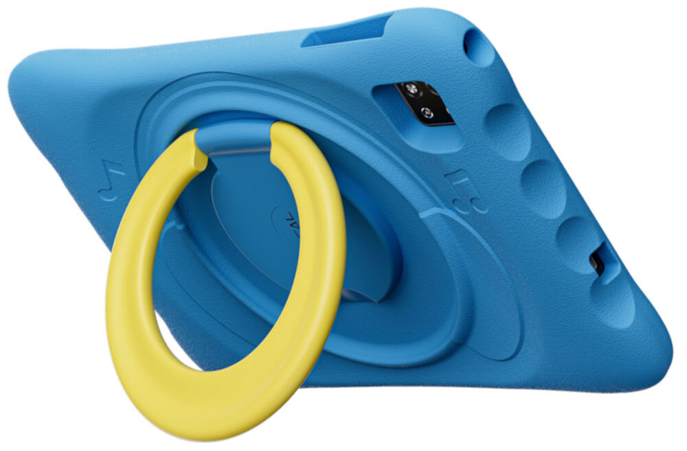 Tablet OSCAL Pad 60 Kids 10.1 cali 4/128 GB Wi-Fi Niebieski prezentacja urządzenia tył pod kątem na białym tle Google Kids Space dostęp do aplikacji książek filmów dobrane przez ekspertów edukacyjnych personalizowany profil bezpieczne korzystanie osobne profile dla każdego dziecka