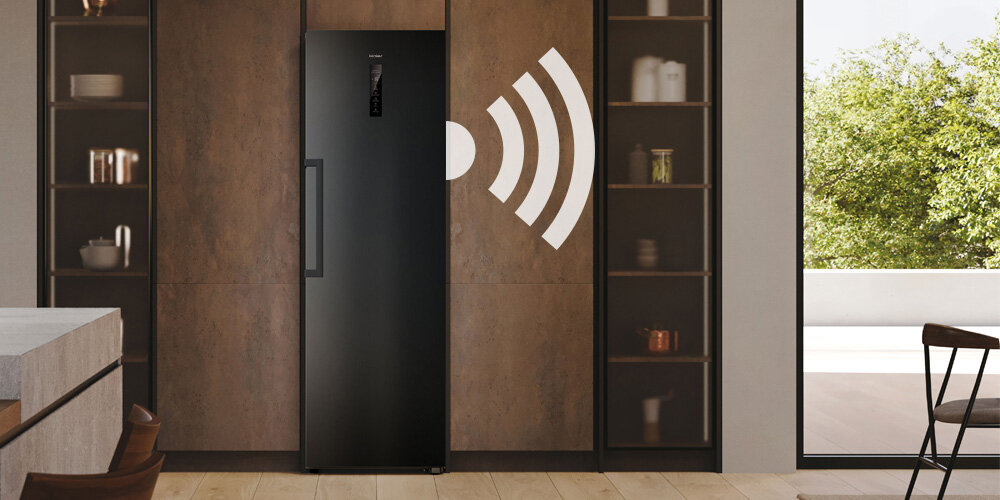 ZAMRAŻARKA HAIER H4F306DDH1R front zamknięta uchwyt wyświetlacz zabudowa aplikacja zdalne sterowanie telefon smartfon hOn funkcje