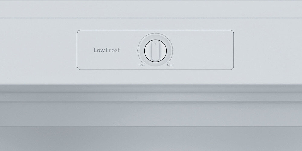 ZAMRAŻARKA CANDY CNUQ2L58EWH wizualizacja zbliżenie sterowanie wewnętrzne małe pokrętło kolor biały ikona Proste i intuicyjne wewnętrzne sterowanie