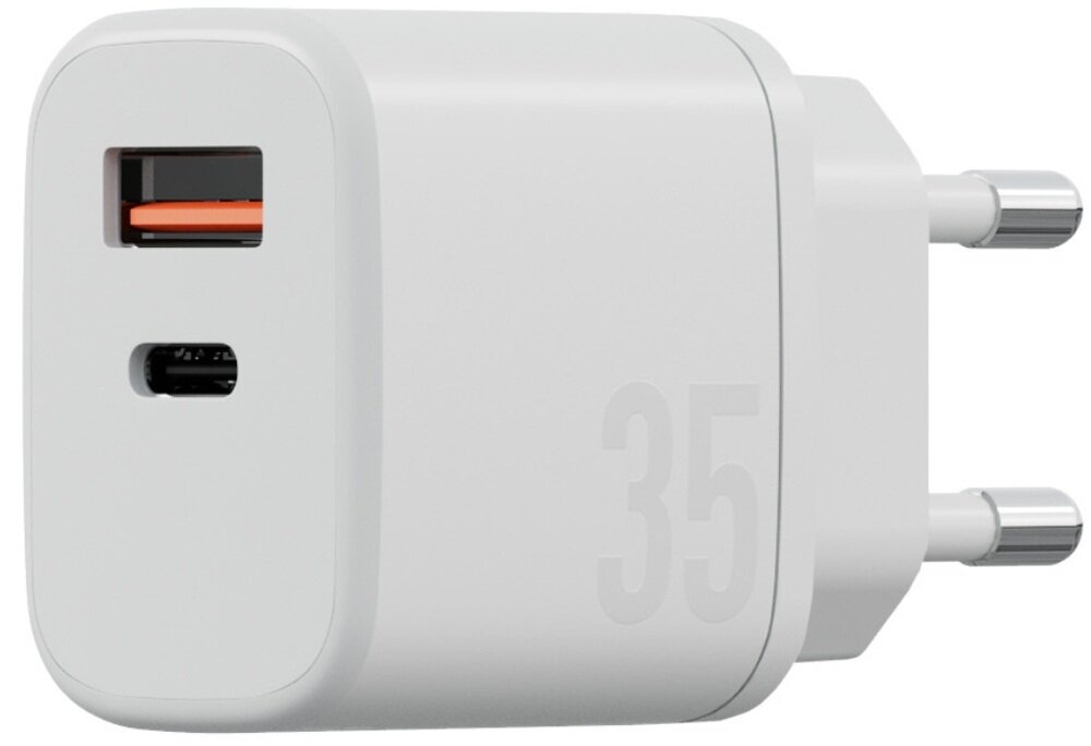 Ładowarka sieciowa ENERGEA Goport Velox Kit 35W Biały
                ładowarka na białym tle ładowarka ścienna pleciony kabel usb-c obsługa szybkiego zasilania zasilanie smartfony tablety forma szeroki wybór kolorów