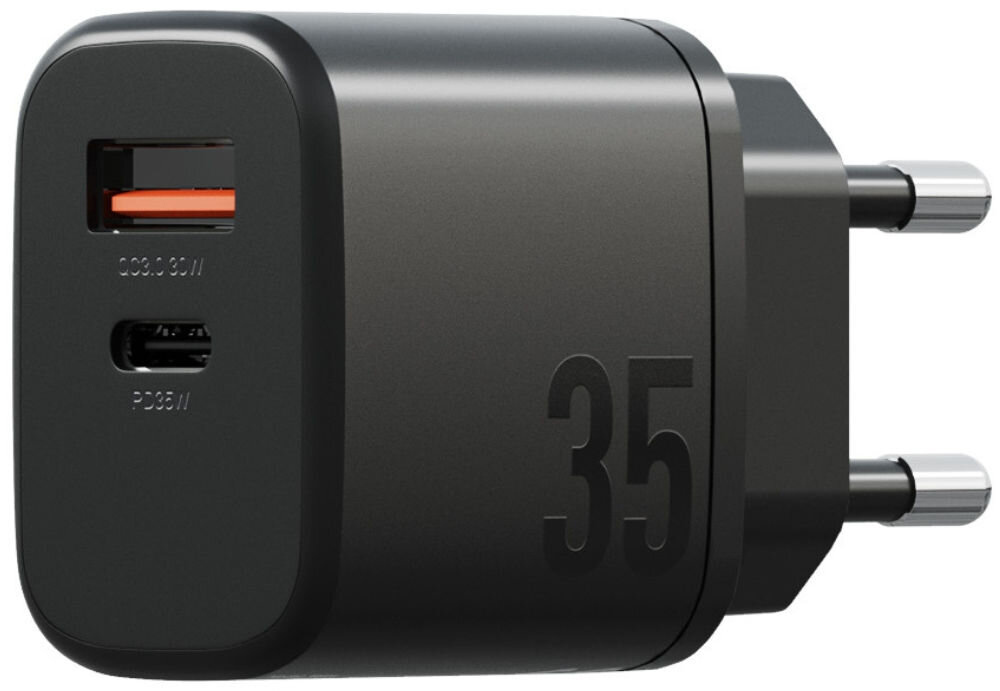 Ładowarka sieciowa ENERGEA Bazic Goport Velox Kit 35W Czarny
                ładowarka na białym tle ładowarka ścienna pleciony kabel usb-c obsługa szybkiego zasilania zasilanie smartfony tablety forma szeroki wybór kolorów