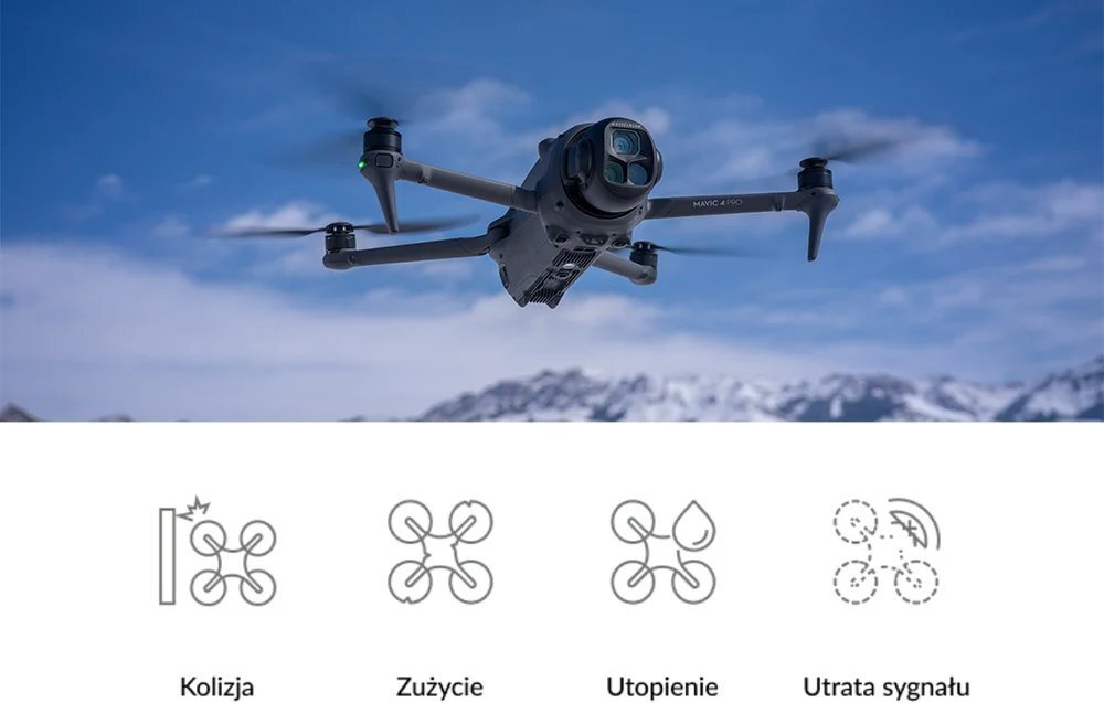 Dron DJI w trakcie lotu.