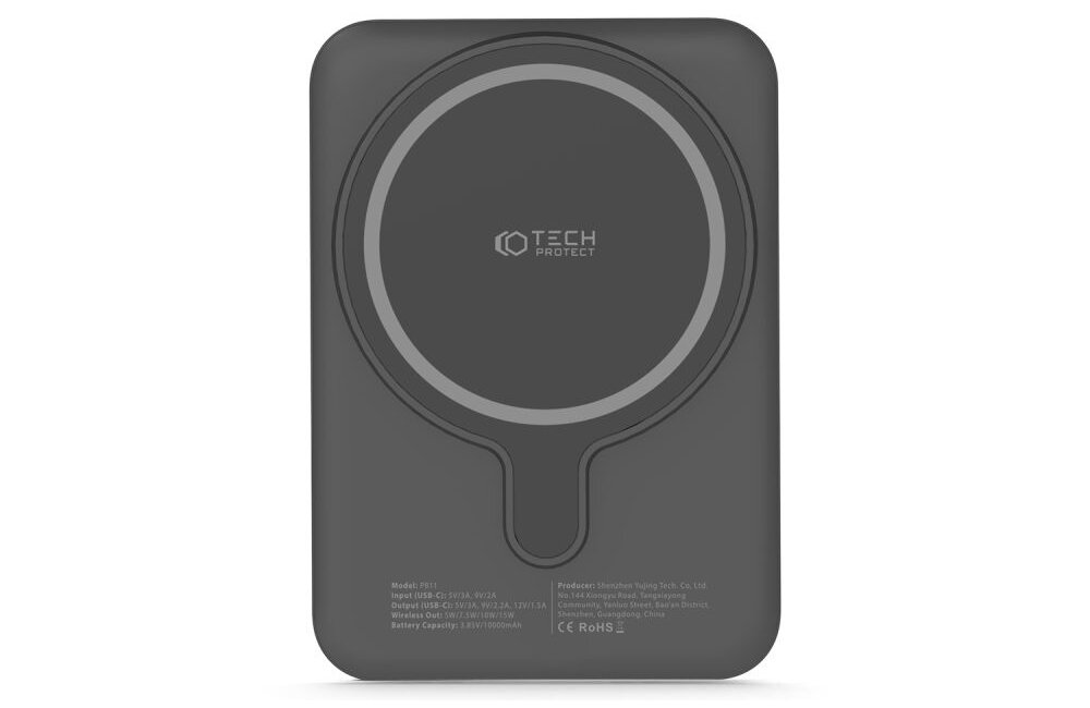 Powerbank TECH-PROTECT PB11 LifeMag MagSafe 10000 mAh Czarny twały wytrzymały wysoka klasa