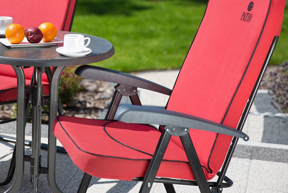 Fotel PATIO Modena Oval D002-03BB poduszka wypełnienie pianka polituretanowa kształt wierzch odporność wilgoć kieszenie mocowanie