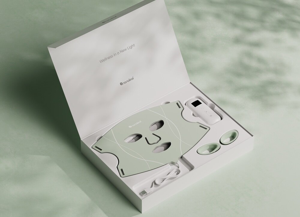 Maska LED NANOLEAF LED Therapy Mask zasilanie USB, wygodna w podróży, oszczędność miejsca, gdziekolwiek jesteś