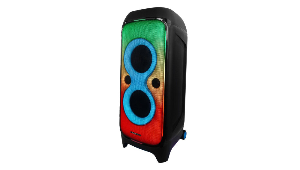 Power audio BLAUPUNKT PB100X - FM – 40 stacji w pamięci, Radio PLL, power audio po skosie na białym tle