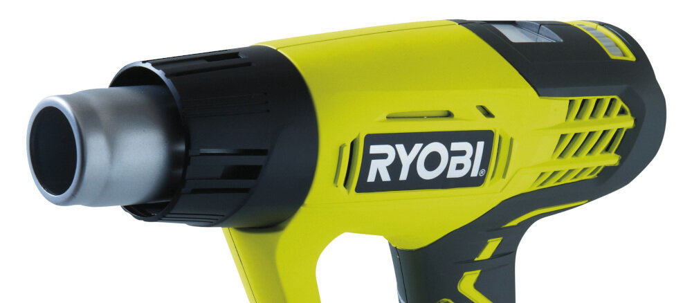 Opalarka RYOBI EHG2020 silnik elektryczny o mocy 2000 W czujnik zapobiega przegrzaniu nowoczesny wyświetlacz LCD funkcja Livetool Indicator niebieska dioda