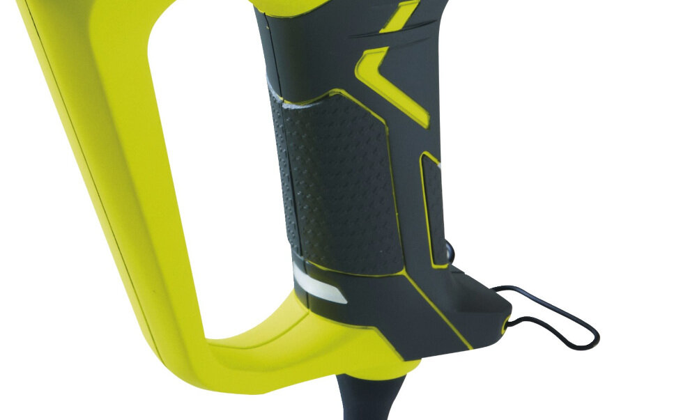 Opalarka RYOBI EHG2020 dwa tryby ustawienia pracy regulowana temperatura od 60 do 650 stopni przepływ powietrza od 250 do 500 l/min wygodna ogumowana ręko'