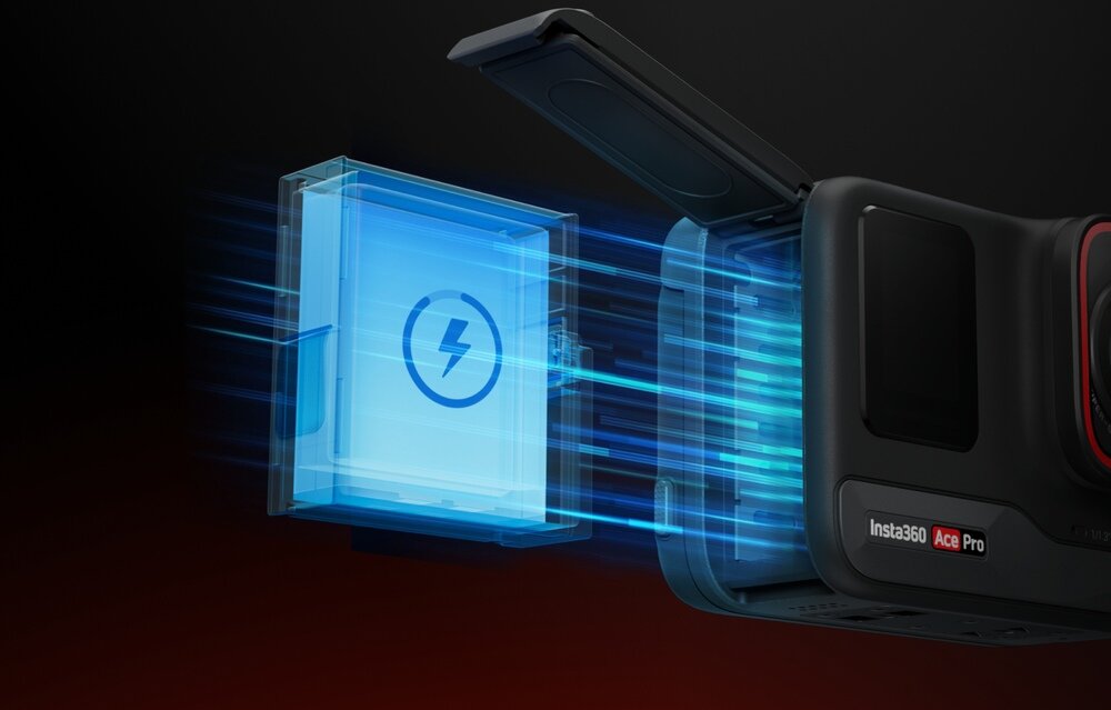 Bateria Insta360 Ace/Ace Pro szybki czas ładowania aplikacja baterii 