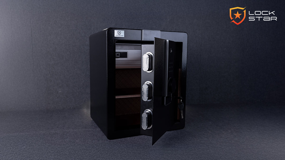 Sejf EXTRALINK Lockstar XP-45 technologię antykradzieżową System alarmowy prywatną szufladkę wewnętrzną - rygle sejfu