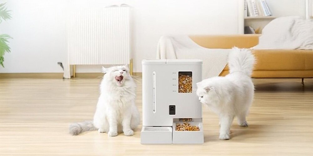 Dozownik karmy automatyczny SPONGE Pet Feeder Dual Smart kv początek opisu