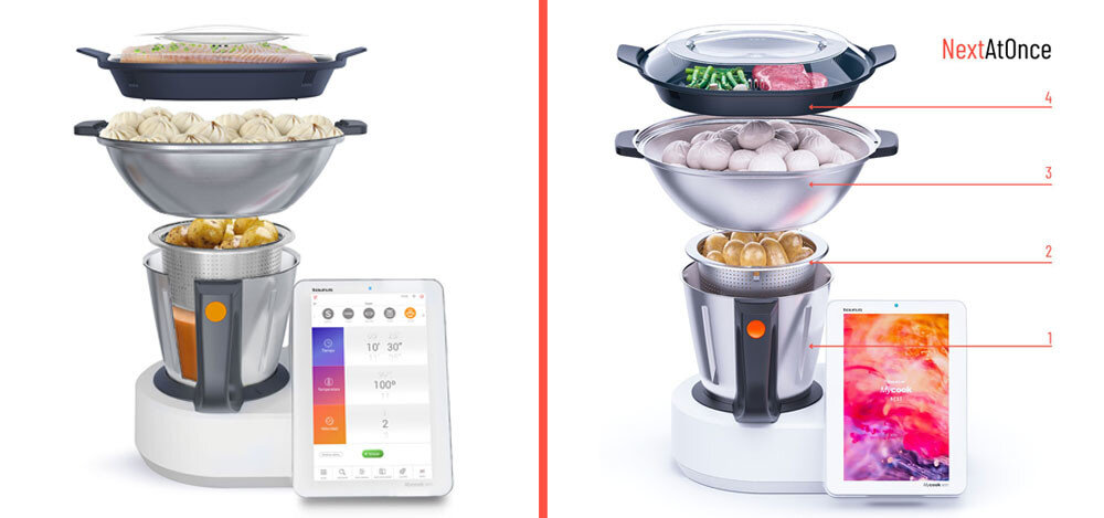 Termorobot wielofunkcyjny TAURUS 923121000 MyCook Next Szary Gotowanie indukcyjne indukcyjna podstawa temperatura zakres 4 dania