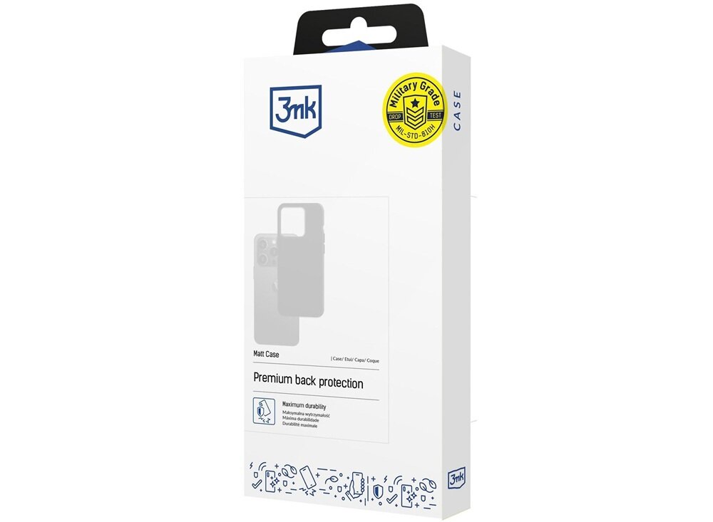 Etui 3MK Matt Case do Apple iPhone 17 Czarny ochrona przed uszkodzeniami oraz zanieczyszczeniem, zabezpieczenie urządzenia