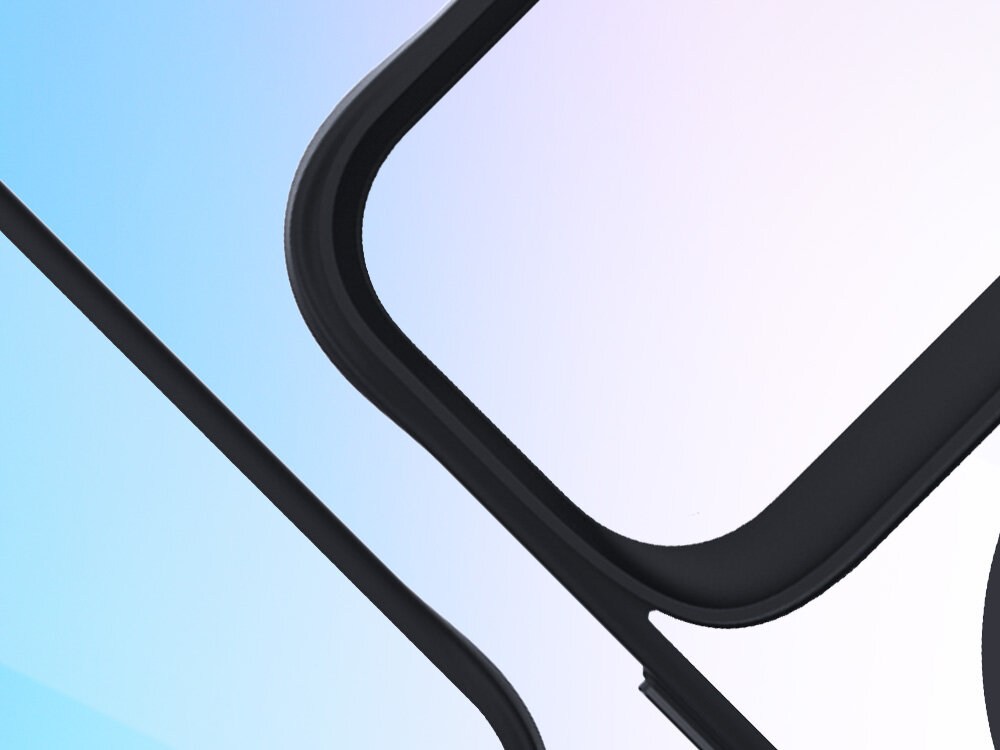 Etui 3MK Satin Armor MagCase do Apple iPhone 17 Pro Max Przezroczysto-czarny bez rys na obiektywie, podwyższone krawędzie aparatu, ochrona przed zarysowanhiem i pęknięciem