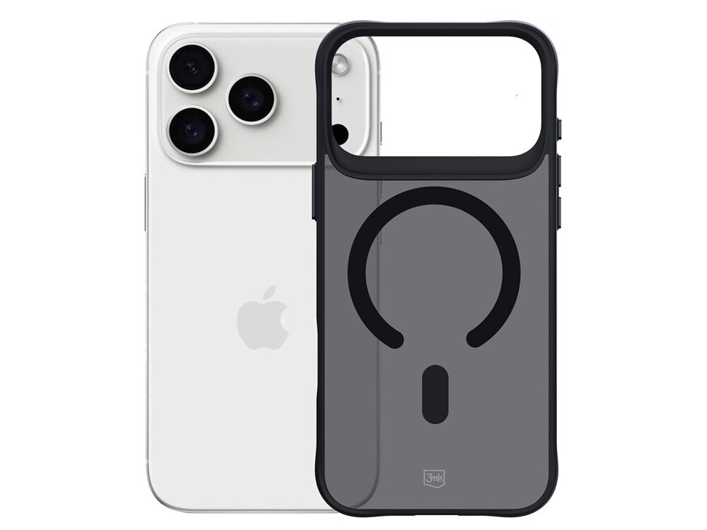 Etui 3MK Smoke MagCase do Apple iPhone 17 Pro Czarny transparentny wyprodukowany z poliwęglanu, technologia anti-scratch, ochrona przed zarysowaniem