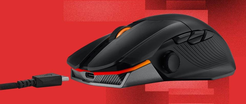 Mysz ASUS ROG Chakram X Origin - RF 2.4 GHz Bluetooth USB