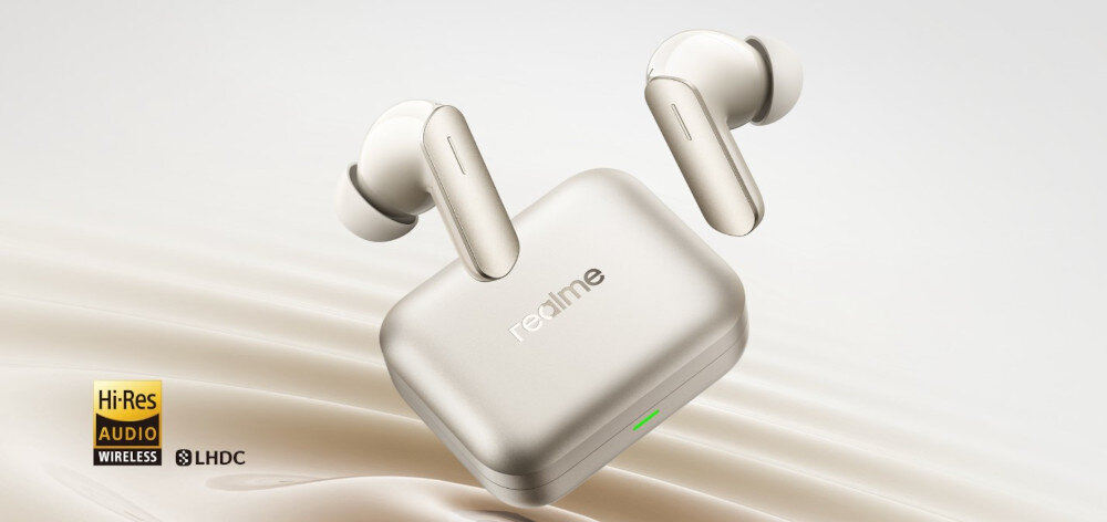 Słuchawki dokanałowe REALME Buds Air 7 - Dźwięk w jakości Hi-Res, słuchawki dokanałowe z etui ładującym, logo Hi-Res audio oraz lhdc