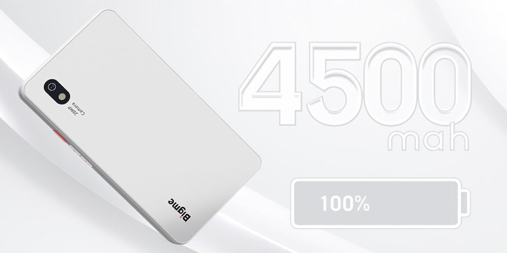 Czytnik e-booków BIGME Hibreak Pro 6.13 cala, Podświetlany ekran, Wi-Fi prezentacja urządzenia od tyłu pod kątem 4500 mAh bateria energooszczędny ekran e-papierowy długi czas pracy szybkie ładowanie 18W