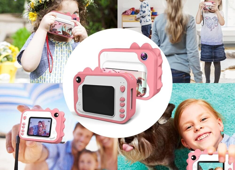 KiddoBoo FotoFun P80 zdjęcia druk termiczny papier 57mm karta microSD funkcja natychmiastowego wydruku