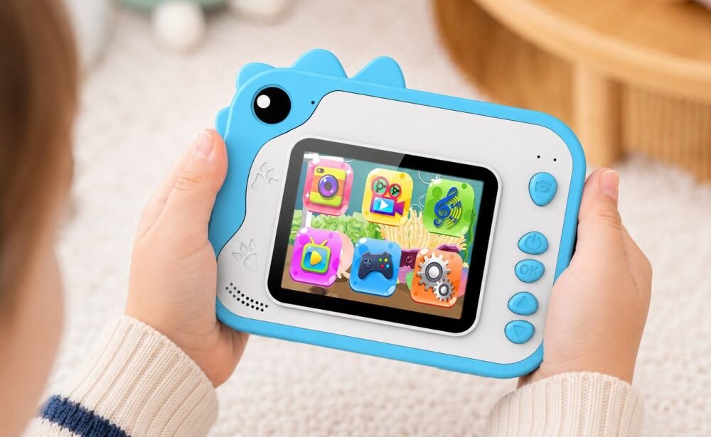 KiddoBoo FotoFun P80 aparat dziecięcy ekran 2.4 cala 20 MP prosty interfejs obsługa zdjęć