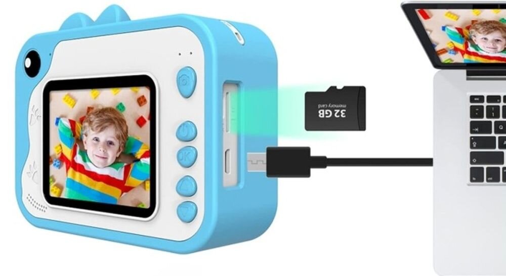 KiddoBoo FotoFun P80 bateria 1000 mAh USB-C silikonowa obudowa smycz wygodne użytkowanie