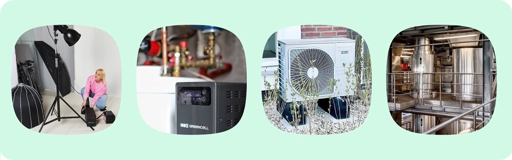 GREENCELL PowerCore czystą sinusoidę napięcie jak w domowej sieci piece CO, pompy ciepła, lodówki czy specjalistyczny sprzęt techniczny Brak wbudowanego akumulatora akumulator AGM - zastosowanie przy lampach, piecu, klimatyzacji