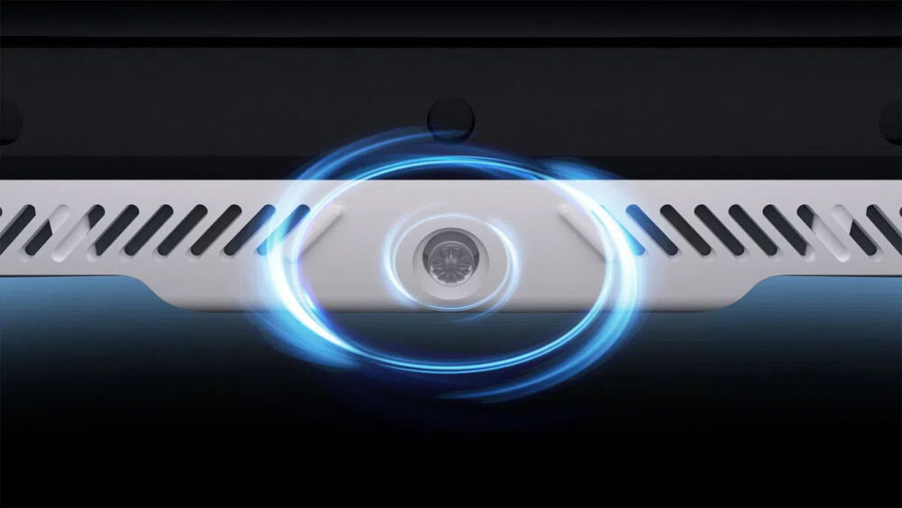 Monitor TCL 27G64 27 cali 2560x1440px 180Hz 1 ms [GTG] prezentacja tylnej obudowy zbliżenie na przycisk sterujący nawigacja w pięciu kierunkach szybkie i wygodne poruszanie się po menu