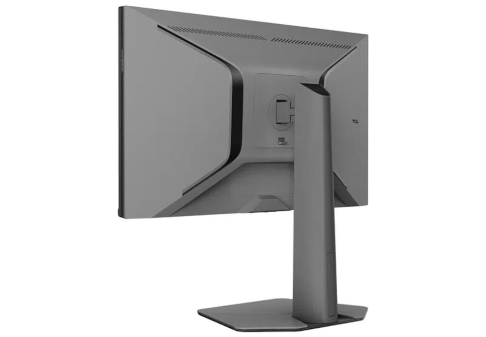 Monitor TCL 25G64 25 cali 1920x1080px IPS 300Hz 1 ms [GTG] prezentacja tylnej obudowy monitora na białym tle standard VESA 100 mm montaż na uchwytach ściennych lub ramionach
