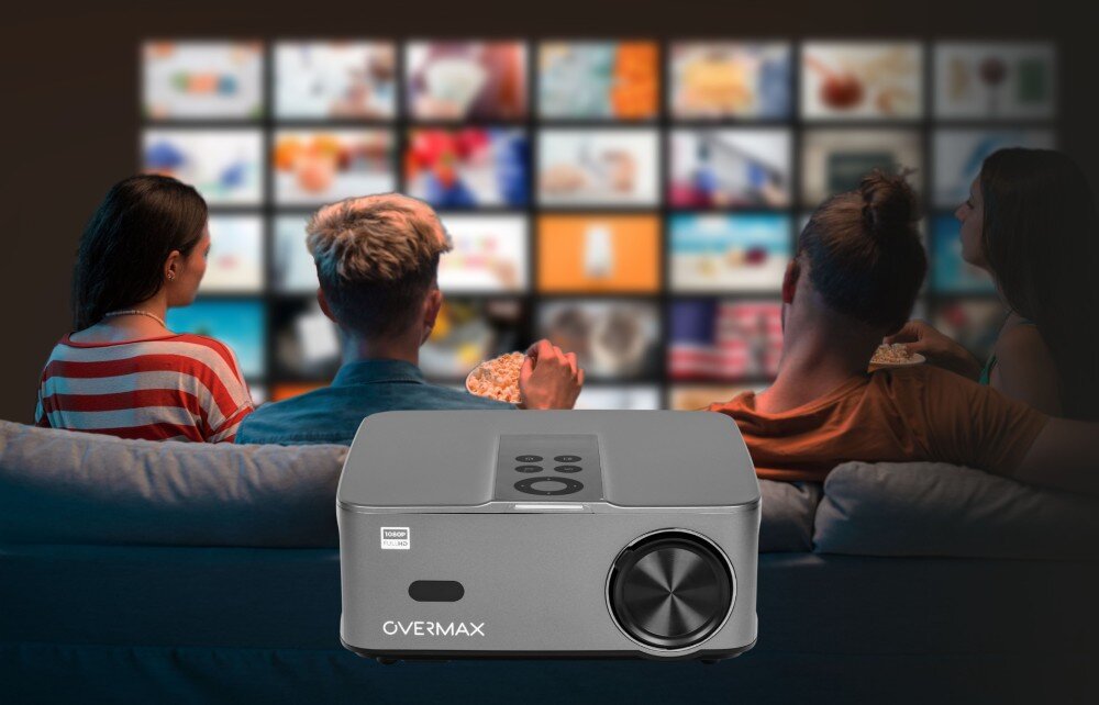 Projektor OVERMAX Multipic 5.1 Pro system Andorid łączność aplikacje