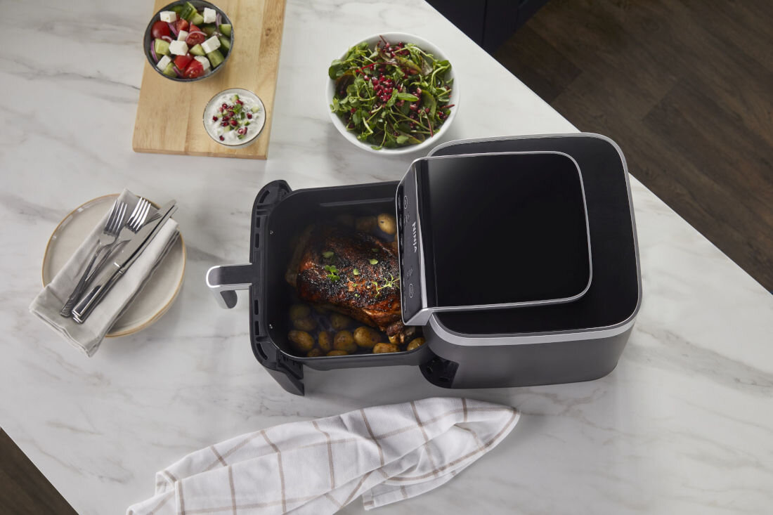 Frytkownica beztłuszczowa NINJA AF180EU Air Fryer puszte chrupiace dania ziemniaki mieso waga mozliwosci