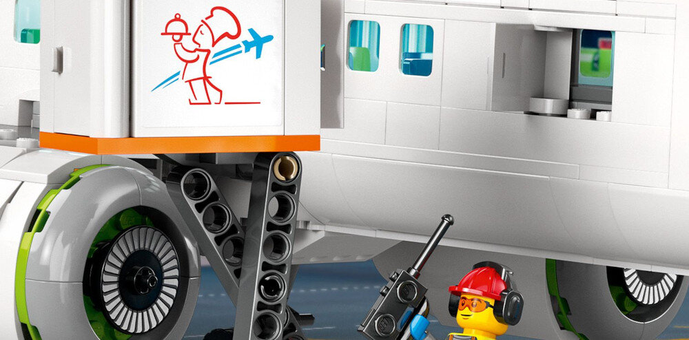 KLOCKI LEGO CITY SAMOLOT PASAŻERSKI 60367 wózek cateringowy
