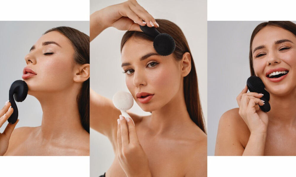 Urządzenie do mezoterapii bezigłowej DIFORO Amirta Czarno-złoty + szczoteczka Arum Czarno-złoty terapia zimnem, nawilżenie skóry, relaks, bez opuchlizny